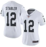 Nike Oakland raiders #12 Stabler Womens White Vapor Untouchable Limited Jersey