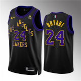 NBA Los Angeles Lakers #24 Kobe Bryant Black 2023/24 City Edition Stitched Jersey
