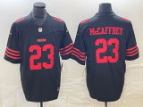 Men's San Francisco 49ers #23 Christian McCaffrey Black 2023 F.U.S.E. Vapor Untouchable Limited Jersey