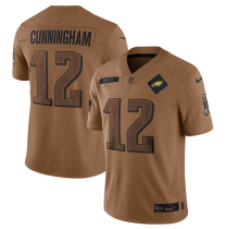 Men's Philadelphia Eagles #12 Randall Cunningham 2023 Brown Salute To Service Limited Jersey