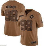 Men's Las Vegas Raiders #98 Maxx Crosby 2023 Brown Salute To Service Limited Jersey