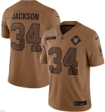 Men's Las Vegas Raiders #34 Bo Jackson 2023 Brown Salute To Service Limited Jersey