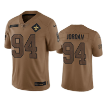 Men's New Orleans Saints #94 Cameron Jordan 2023 Brown Salute To Service Limited Jersey