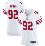 Women's San Francisco 49ers #92 Chase Young White Vapor Untouchable Limited Jersey