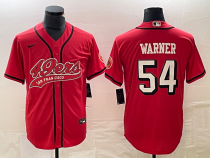 Copy Men's San Francisco 49ers #54 Fred Warner New Red Cool Base Stitched Baseball Jersey