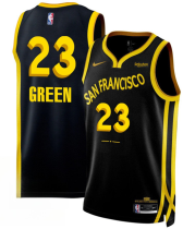 Men's Golden State Warriors #23 Draymond Green Black 2023/24 City Edition Stitched Jersey