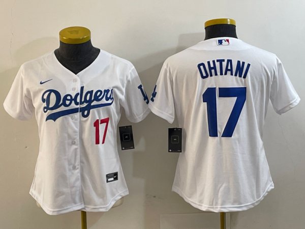 Women Los Angeles Dodgers #17 Shohei Ohtani White Game Jersey