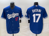 Men's Los Angeles Dodgers #17 Shohei Ohtani Blue Game Jersey