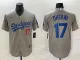 Men's Los Angeles Dodgers #17 Shohei Ohtani Grey Game Jersey