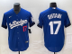 Men's Los Angeles Dodgers #17 Shohei Ohtani Blue City Connect Game Jersey