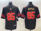 Men's San Francisco 49ers #85 George Kittle Black Vapor Untouchable Limited Jersey