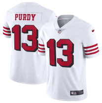 Men's San Francisco 49ers #13 Brock Purdy 2022 White Color Rush Limited Jersey