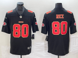 Men's San Francisco 49ers #80 Jerry Rice Black Vapor Untouchable Limited Jersey