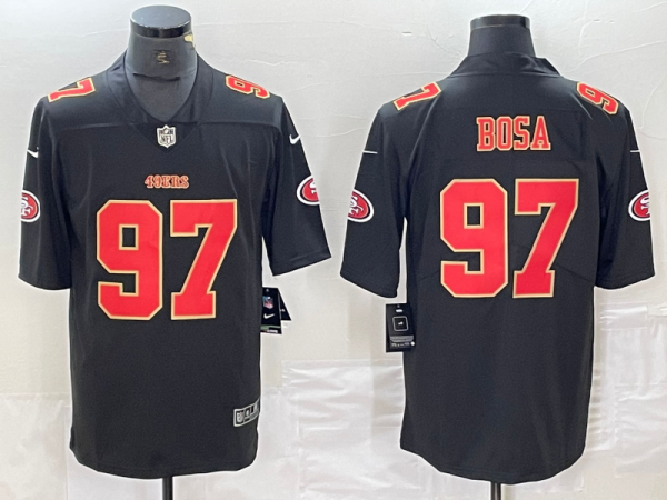 Men's San Francisco 49ers #97 Nick Bosa Black Vapor Untouchable Limited Jersey