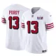 Copy Men's San Francisco 49ers #13 Brock Purdy New White Color Rush 2024 F.U.S.E. Super Bowl LVIII Patch Jersey