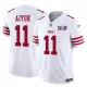 Men's San Francisco 49ers #11 Brandon Aiyuk White 2024 F.U.S.E. Super Bowl LVIII Patch Vapor Jersey