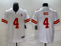 Men’s Kansas City Chiefs #4 Rashee Rice White Vapor Untouchable Limited Jersey