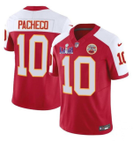 Men’s Kansas City Chiefs #10 Isiah Pacheco Red/White 2024 F.U.S.E. Super Bowl LVIII Jersey