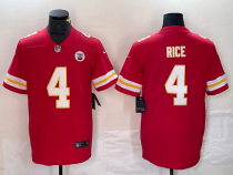 Men’s Kansas City Chiefs #4 Rashee Rice Red Vapor Untouchable Limited Jersey