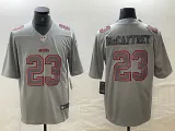 Men's San Francisco 49ers #23 Christian McCaffrey Grey Atmosphere Fashion Limited Jersey
