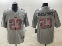 Men's San Francisco 49ers #23 Christian McCaffrey Grey Atmosphere Fashion Limited Jersey