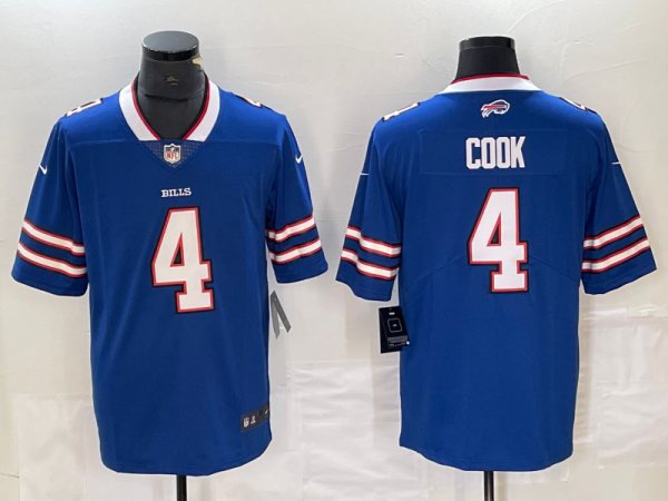 Men's Buffalo Bills #4 Cook Blue 2023 F.U.S.E. Vapor Untouchable Limited Stitched Jersey