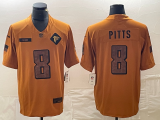Men's Atlanta Falcons #8 Kyle Pitts 2023 Brown Salute To Service Limited Jersey