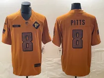 Men's Atlanta Falcons #8 Kyle Pitts 2023 Brown Salute To Service Limited Jersey