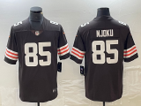 Men's Cleveland Browns #85 David Njoku Brown Vapor Untouchable Limited Stitched Jersey