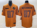 Men's Detroit Lions #97 Aidan Hutchinson 2023 Brown Salute To Service Limited Jersey