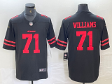 Men's San Francisco 49ers #71 Trent Williams Black Vapor Untouchable Limited Jersey