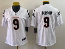 Women Cincinnati Bengals #94 Sam Hubbard White Vapor Untouchable Limited Jersey