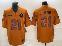 Men's Dallas Cowboys #21 Stephon Gilmore 2023 Brown Salute To Service Limited Jersey