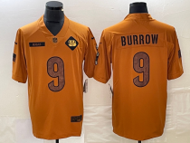 Men's Cincinnati Bengals #9 Joe Burrow 2023 Brown Salute To Service Limited Jersey