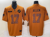 Copy Men's Buffalo Bills #17 Josh Allen 2023 Brown Salute To Service Limited Jersey