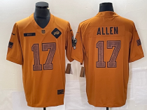 Copy Men's Buffalo Bills #17 Josh Allen 2023 Brown Salute To Service Limited Jersey