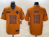 Men's Detroit Lions #16 Jared Goff 2023 Brown Salute To Service Limited Jersey