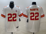 Men's Kansas City Chiefs #22 Trent McDuffie White Vapor Untouchable Limited Jersey