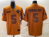 Men's New York Giants #5 Kayvon Thibodeaux 2023 Brown Salute To Service Limited Jersey