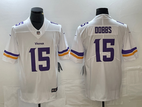 Men's Minnesota Vikings #15 Josh Dobbs White Vapor Vapor Untouchable Limited Jersey