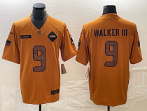 Men's Seattle Seahawks #9 Walker III 2023 Brown Salute To Service Limited Jersey