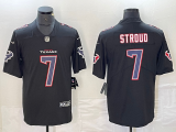 Men's Houston Texans #7 C.J. Stroud Black Fashion Stitched Jersey