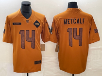 Men's Seattle Seahawks #14 D.K. Metcalf  2023 Brown Salute To Service Limited Jersey