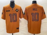 Men’s Miami Dolphins #10 Tyreek Hill 2023 Brown Salute To Service Limited Jersey