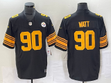 Men's Pittsburgh Steelers #90 T.J. Watt Black Vapor 2023 F.U.S.E. Color Rush Limited Jersey