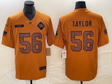 Men's New York Giants #56 Lawrence Taylor 2023 Brown Salute To Service Limited Jersey