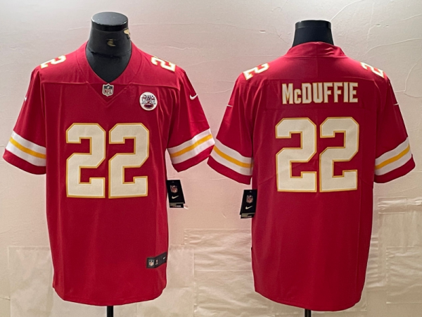 Men's Kansas City Chiefs #22 Trent McDuffie Red Vapor Untouchable Limited Jersey