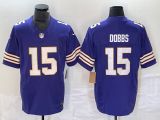 Men's Minnesota Vikings #15 Josh Dobbs Purple Vapor 2023 F.U.S.E. Vapor Untouchable Limited Jersey