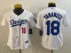 Women Los Angeles Dodgers #18 Yoshinobu Yamamoto White Game Jersey