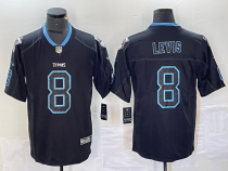 Men's Tennessee Titans #8 Will Levis Navy Lights Out Color Rush Limited Stitched Jersey
